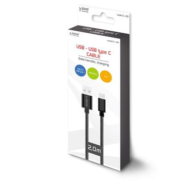 SAVIO CL-129 - USB typ C-kabel - 24 pin USB-C till USB - 2 m