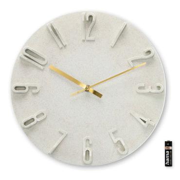Hama Wanduhr Korfu beige    30cm 3D Ziffern                185880