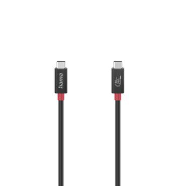 Hama 00200779 USB-kabel USB4 Gen 3x2 1 m USB C Sort