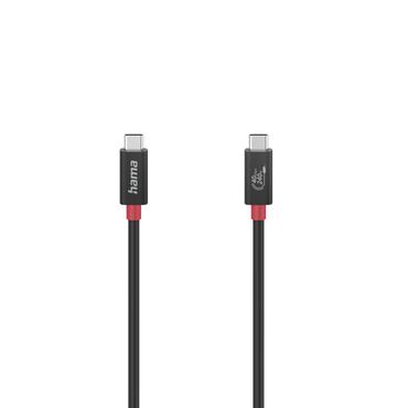 Hama 00200779 USB-kabel USB4 Gen 3x2 1 m USB C Sort