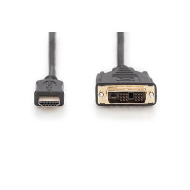 Digitus AK-330300-030-S videokabel adapter 3 m HDMI Type A (Standard) DVI-D Sort