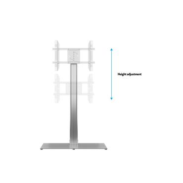Multibrackets M Public Display Stand 180 HD Single Silver w. Floorbase st&auml;ll - f&ouml;r LCD-display - silver