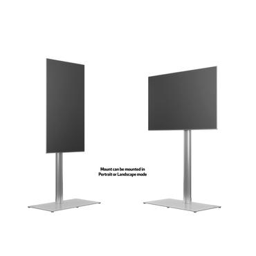 Multibrackets M Public Display Stand 180 HD Single Silver w. Floorbase st&auml;ll - f&ouml;r LCD-display - silver
