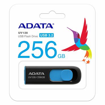 ADATA UV128 USB-nøgle 256 GB USB Type-A 3.2 Gen 1 (3.1 Gen 1) Sort, Blå