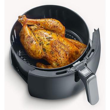 Severin FR 2445 frituregryde Enkelt 5 L Enkeltstående 2000 W Varmluftsteger Sort, Metallic, Sølv