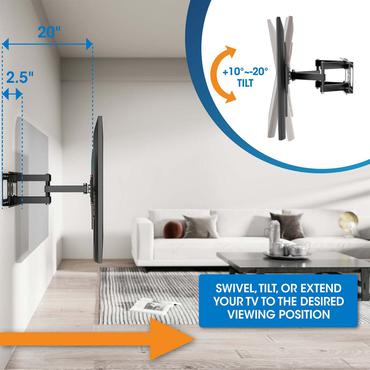 Manhattan 462150 tv-beslag 2,18 m (86") Sort