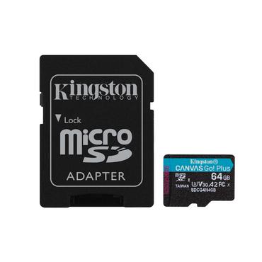 Kingston Canvas Go! Plus - flash-minneskort - 64 GB - mikroSDXC UHS-I