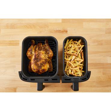 Dual Easy Fry & Grill Heißluftfritteuse EY905D (edelstahl/schwarz, 2.700 Watt, 5,2 L + 3,1 L)