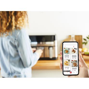 Dual Easy Fry & Grill Heißluftfritteuse EY905D (edelstahl/schwarz, 2.700 Watt, 5,2 L + 3,1 L)