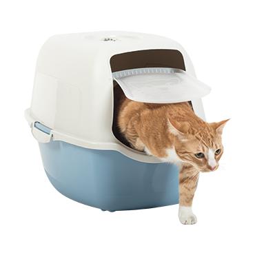 Rotho Bailey Kat H&aelig;ttekl&aelig;dt kattebakke Bl&aring;, Hvid