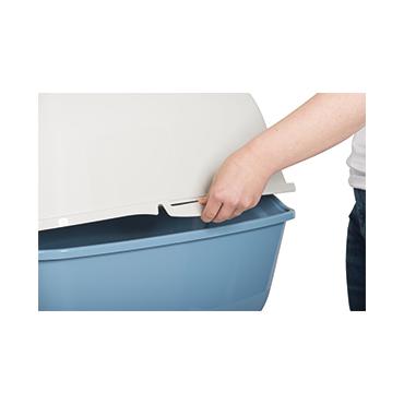 Rotho Bailey Kat H&aelig;ttekl&aelig;dt kattebakke Bl&aring;, Hvid