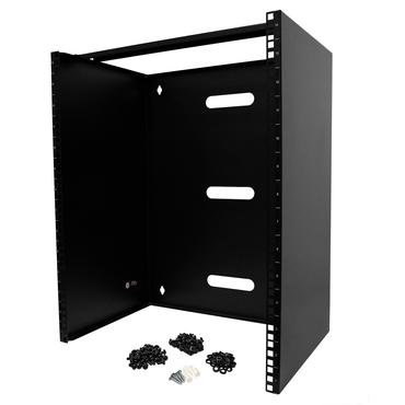 StarTech.com 14U Wall Mount Rack, 19" Wall Mount Network Rack, 14 inch Deep (Low Profile), Wall Mounting Patch Panel Bracket for Network Switches, IT Equipment, 77lb (35kg) Capacity