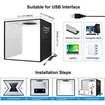 Photo Studio Puluz 30cm LED 24-26lm (PU5032B)