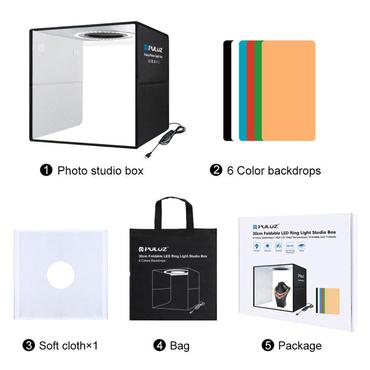 Photo Studio Puluz 30cm LED 24-26lm (PU5032B)