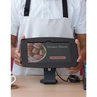 Compulocks Galaxy Tab A8 10.5" Space Enclosure Core Counter Stand or Wall Mount monteringssæt - 45° synsvinkel - for tablet - sort