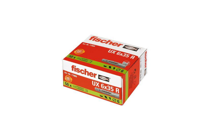 Fischer 77889 skrueanker og vægudtag 50 stk Vægstik 35 mm