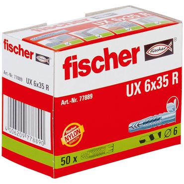 Fischer 77889 skrueanker og vægudtag 50 stk Vægstik 35 mm