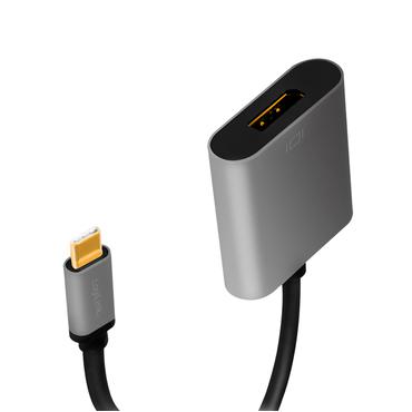 LogiLink CUA0102 kabel kønsskifter USB 3.2 Gen1 Type-C DisplayPort Sort