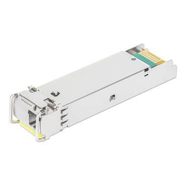 INTELLINET Gigabit SFP Mini-GBIC Transceiver WDM bidirektional für LWL-Kabel 1000Base-BX-D (LC) Singlemode-Port, 120 km, BiDi WDM (RX1490/TX1550), MSA-konform für maximale Kompatibilität, silber (508650)