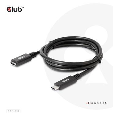 Club 3D CAC-1531 - USB typ C-f&ouml;rl&auml;ngningskabel - 24 pin USB-C till 24 pin USB-C - 1 m
