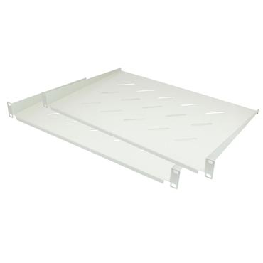 19" Fachboden, Befestigung vorne, Einbautiefe 300 mm, 2er Set, lichtgrau (RAL7035), Good Connections® (GC-N0088)