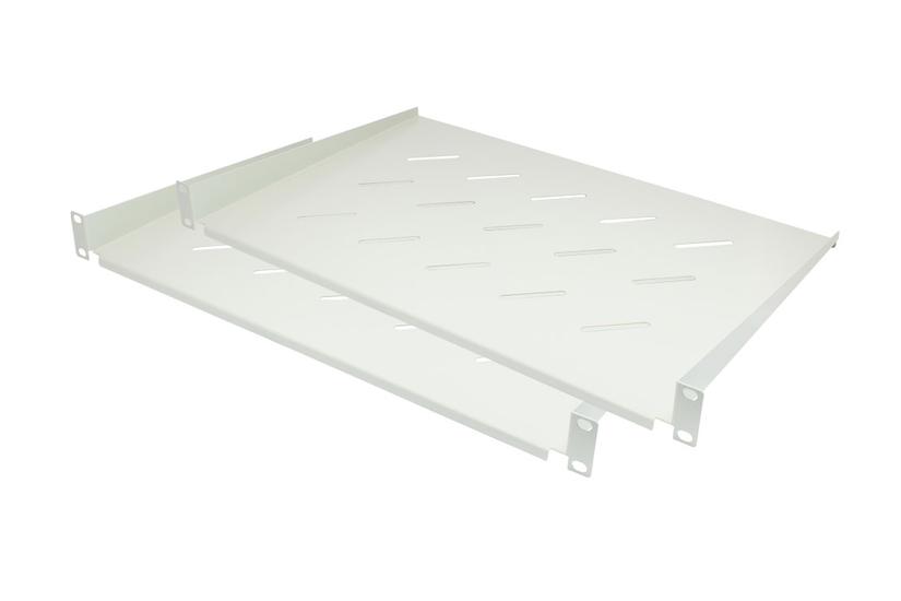 19" Fachboden, Befestigung vorne, Einbautiefe 300 mm, 2er Set, lichtgrau (RAL7035), Good Connections® (GC-N0088)