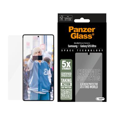 PanzerGlass Ceramic Protection - sk&auml;rmskydd f&ouml;r mobiltelefon - ultrabred passning
