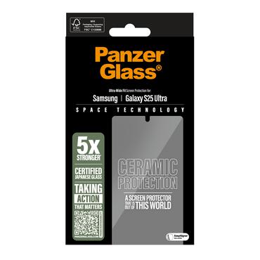 PanzerGlass Ceramic Protection - sk&auml;rmskydd f&ouml;r mobiltelefon - ultrabred passning