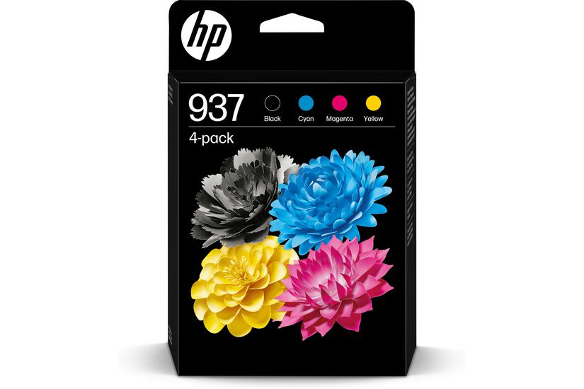 HP 937 - 4-pack - svart, cyan, magenta, gul - original - bl&auml;ckpatron