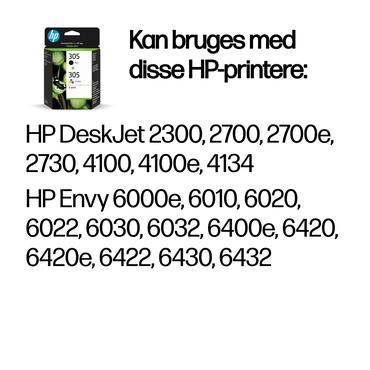 HP 305 - 2 pakker - sort, farve (cyan, magenta, gul) - original - blækpatron