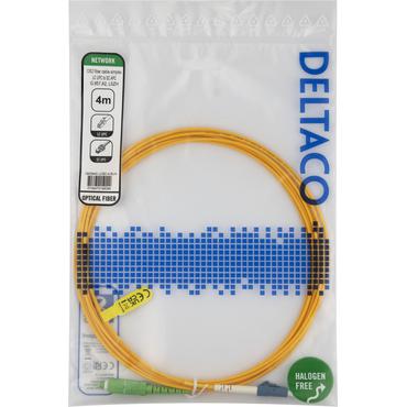 Deltaco LCSC-4-SUA InfiniBand og fiberoptisk kabel 4 m LC SC Gul