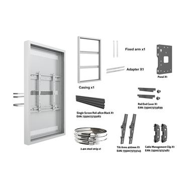 Multibrackets M Pro Series indelukke - for digitalt skiltepanel - medium - hvid