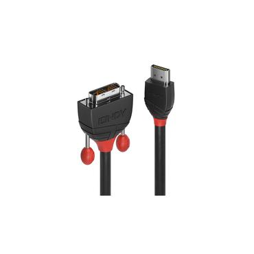 Lindy 36275 videokabel adapter 10 m HDMI Type A (Standard) DVI-D Sort, R&oslash;d