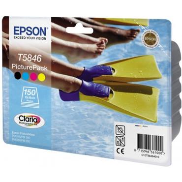 Epson PicturePack T5846 - 1 - farve (cyan, magenta, gul, sort) - printpatron (papirkit)