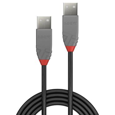 Lindy 36690 USB-kabel USB 2.0 0,2 m USB A Sort