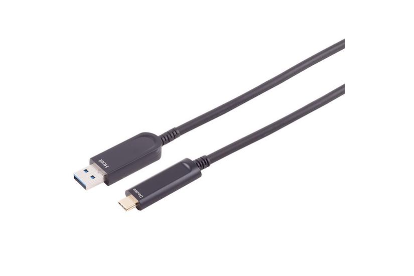S-Impuls USB-kabel - 15 m - USB A - USB Type-C - 3.2 Gen 2x1 - 10 Mbit/s