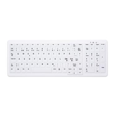 Contour Design AK-C7000 tastatur Medicinsk RF trådløs + USB QWERTY Norsk Hvid