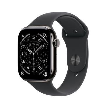 Apple Watch Series 11 OLED 42 mm Digital 374 x 446 pixel Berøringsskærm 5G Titanium Wi-Fi GPS (satellit)