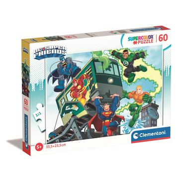 Clementoni Supercolor DC Comics Super Friends Puslespil 60 stk Tegneserier