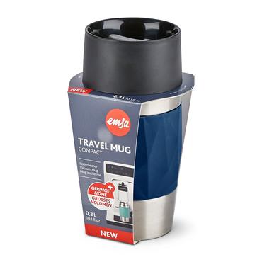 EMSA Travel Mug Compact 300 ml Blå, Rustfrit stål