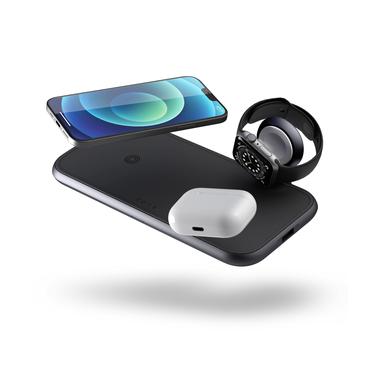 Zens Aluminium Series Dual + Watch (without Watch Cable) tr&aring;dl&ouml;s laddningsmatta - USB - 45 Watt