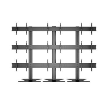 Multibrackets M Public Video Wall Stand 9-Screens st&auml;ll - f&ouml;r 9 LCD-displayer - svart