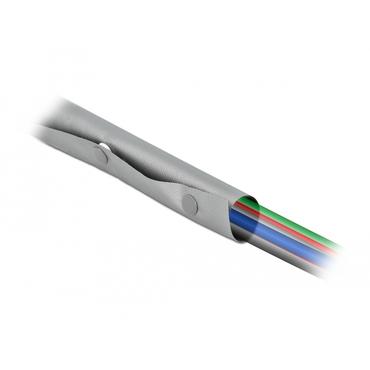 Delock cable protector with snap button fastener