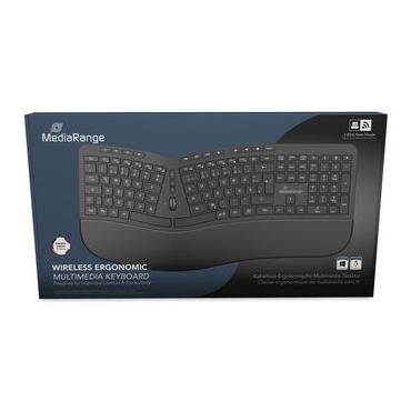 MediaRange MROS279 tastatur Hjemme/kontor RF trådløst QWERTZ Tysk Sort