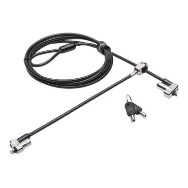 Kensington N17 Keyed Dual Head Laptop Lock for Wedge-Shaped Slots