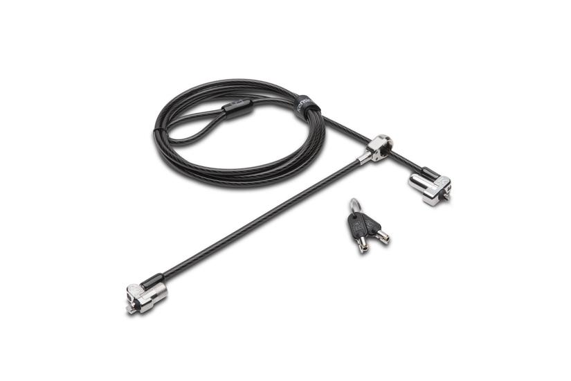 Kensington N17 Keyed Dual Head Laptop Lock for Wedge-Shaped Slots - Master Keyed - lås för säkerhetskabel