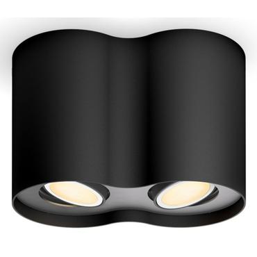 White Ambiance Pillar Doppelspot (schwarz, inkl. Dimmschalter)