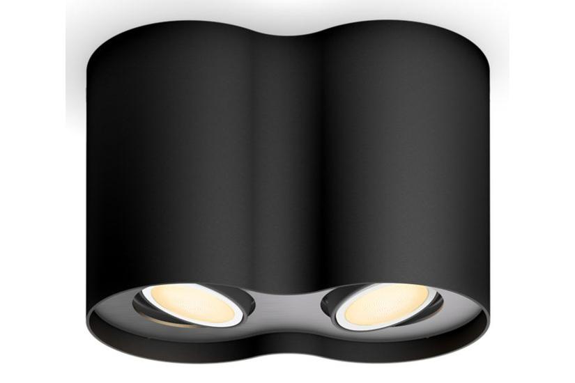 White Ambiance Pillar Doppelspot (schwarz, inkl. Dimmschalter)