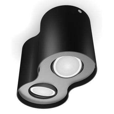 White Ambiance Pillar Doppelspot (schwarz, inkl. Dimmschalter)