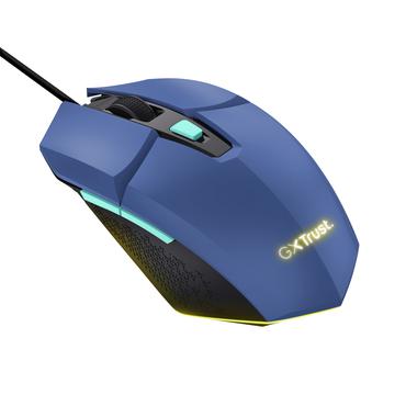 Trust GXT 109P Felox - mus - med belysning, gaming - USB - brilliant blue